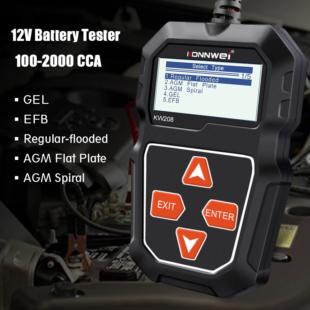 Digital 12V Battery Load Tester Bad Cell Detection Charging Cranking System Test
