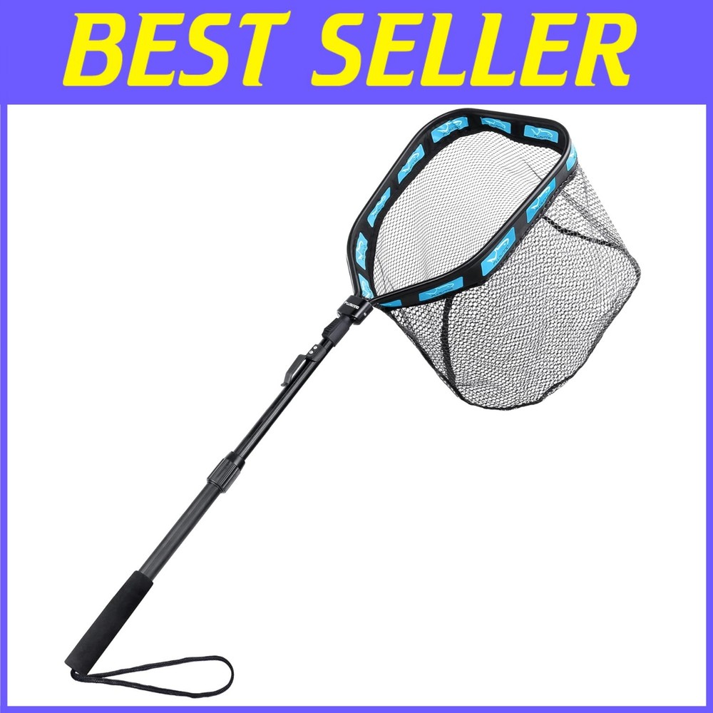 Floating Salmon & Catfish Net with Telescoping Handle