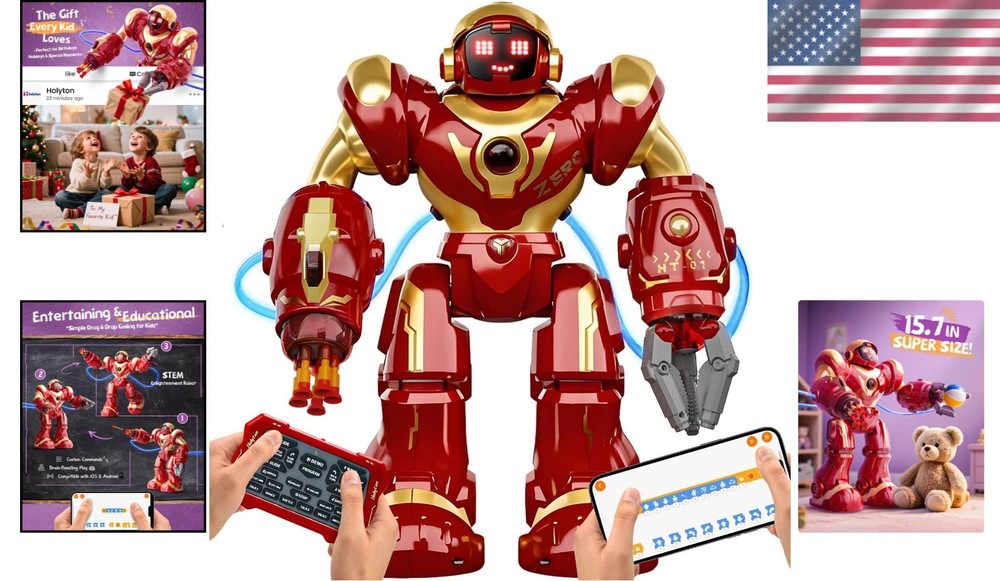 Large Interactive Marvel Robot with Voice Control & STEM Learning for Kids