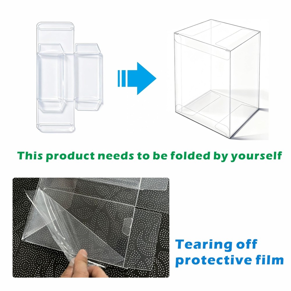 10PCS Plastic Protector Case For Booster Bundle/Build & Battle Foldable Clear...