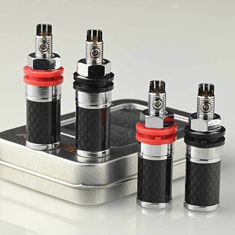 Speaker Binding Post Rhodium Plated Amplifier Terminal Banana Speaker Plug Jacks