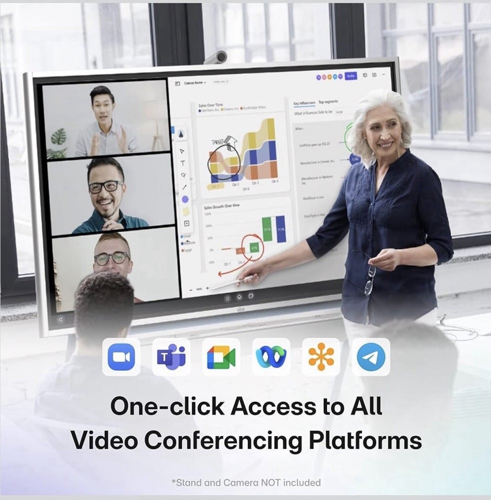 Vibe Interactive Smartboard Digital Display with Stand & Integrated Apps