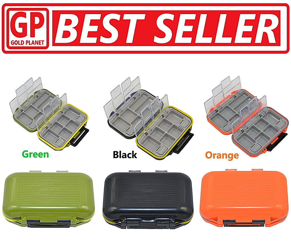 Fishing Tackle Box Storage Case 2 Layer Waterproof Fly Hard Plastic Small New