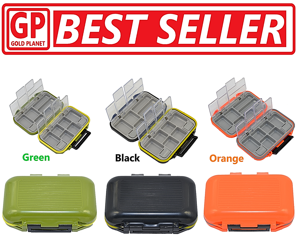 Fishing Tackle Box Storage Case 2 Layer Waterproof Fly Hard Plastic Small New