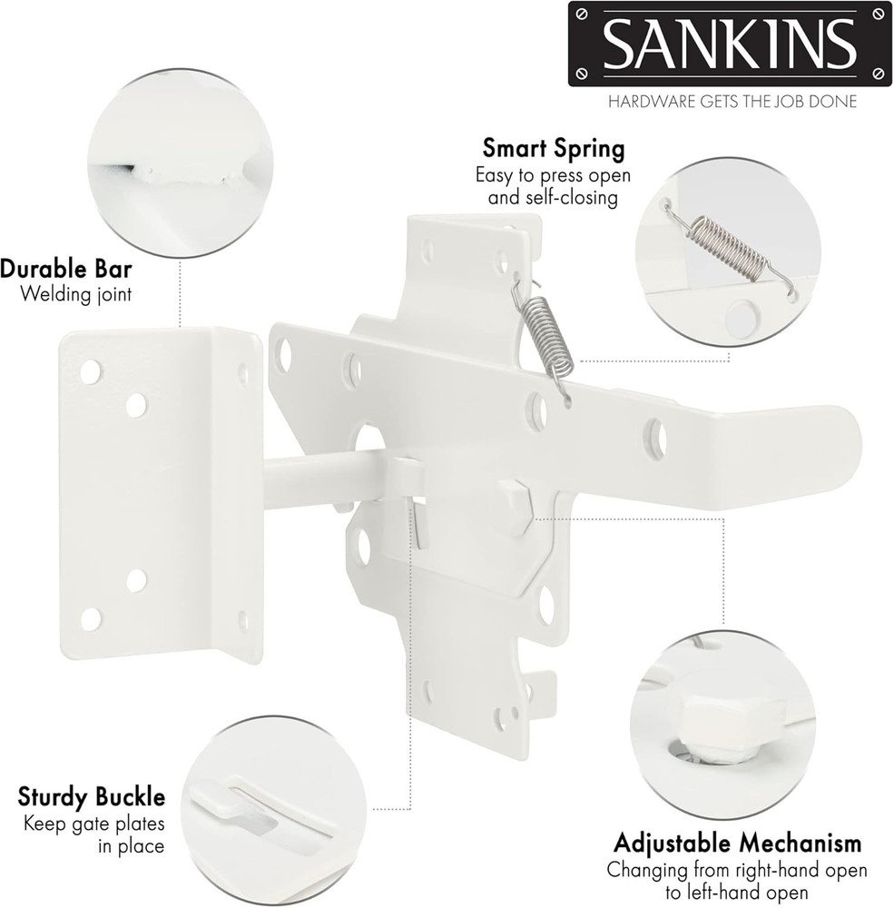 Secure Your Outdoor Space with Automatic Self-Locking Gate Latch - Easy Install