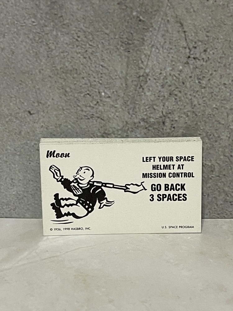 1998 U.S. Space Program Monopoly - Replacement Moon cards