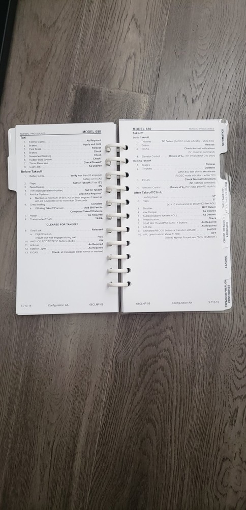 Citation Sovereign Pilot Training Manuals, Normal, Emergency/Abnormal Procedures