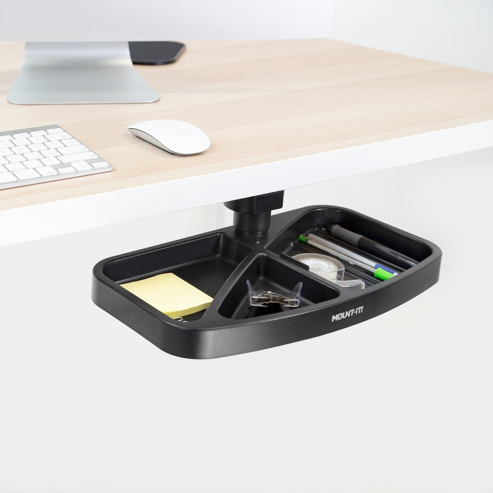 Mount-It! Under Desk Swivel Storage Tray
