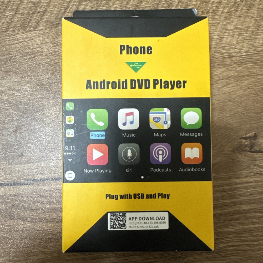 CarPlay Adapter USB  For Phone Android DVD Player  Wireless Plug & Play White