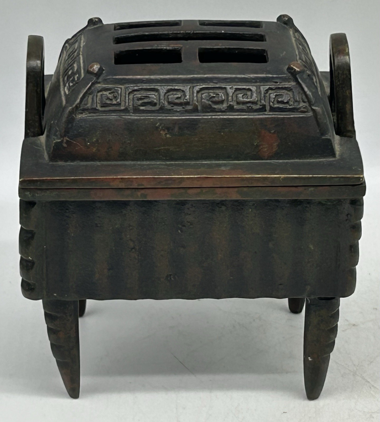 Chinese Incense Burner, Ding, Key Fret Pattern