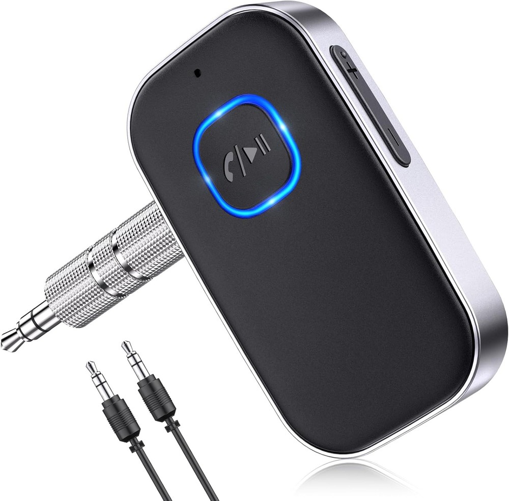 COMSOON Bluetooth Receiver for Car 3.5mm AUX Adapter Noise Cancelling 16H Play