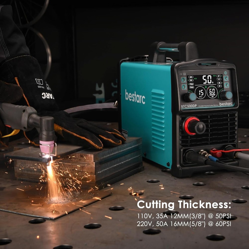 Plasma Cutter, Pilot Arc [Air Sensor Technology] 110/220V BTC500DP 10th Generati