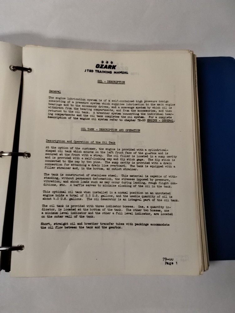 Douglas DC-9 JT8D Maintenance Training Manual for Technicians