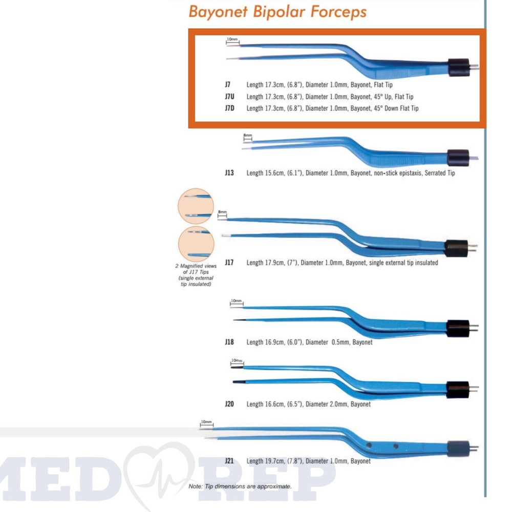 Ellman - J7D Bipolar Forceps - REUSABLE!