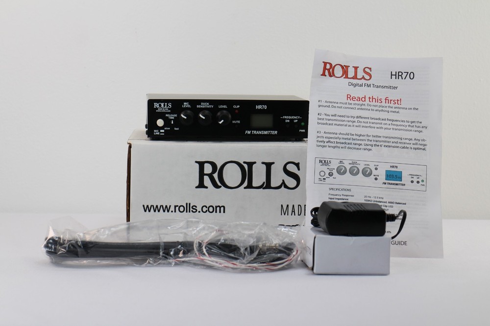 ROLLS HR70 Digital FM Transmitter Broadcast Audio Interface NEW Open Box