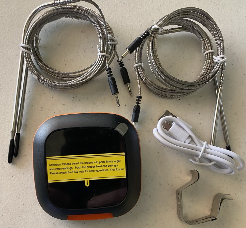 Meat BBQ Oven Thermometer - Wireless Bluetooth Display and timer