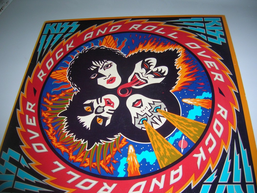 KISS LP ROCK N ROLL OVER LP 1976 W/INSERTS STICKER &ORDER FORM AUCOIN