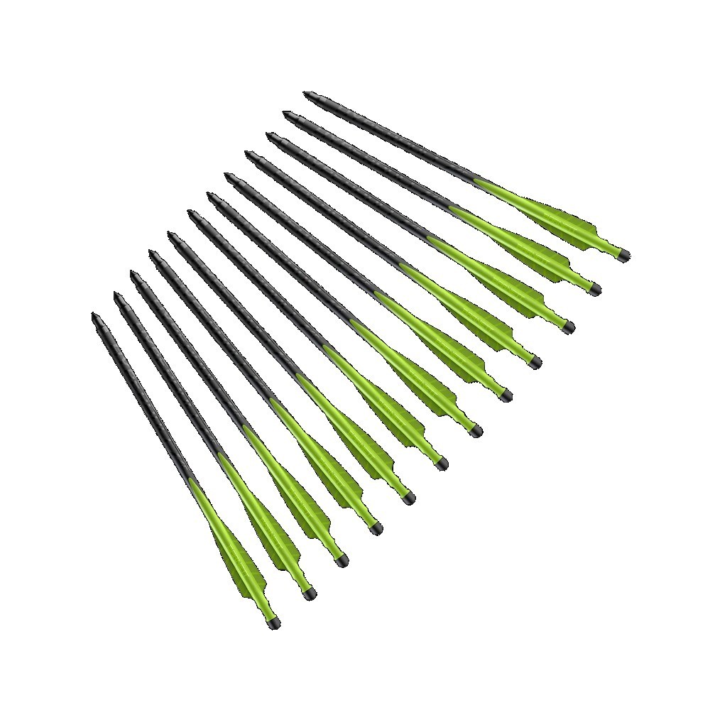 Bolts 7 Inch 2-Fletching 12-Pack for Tri-Strike
