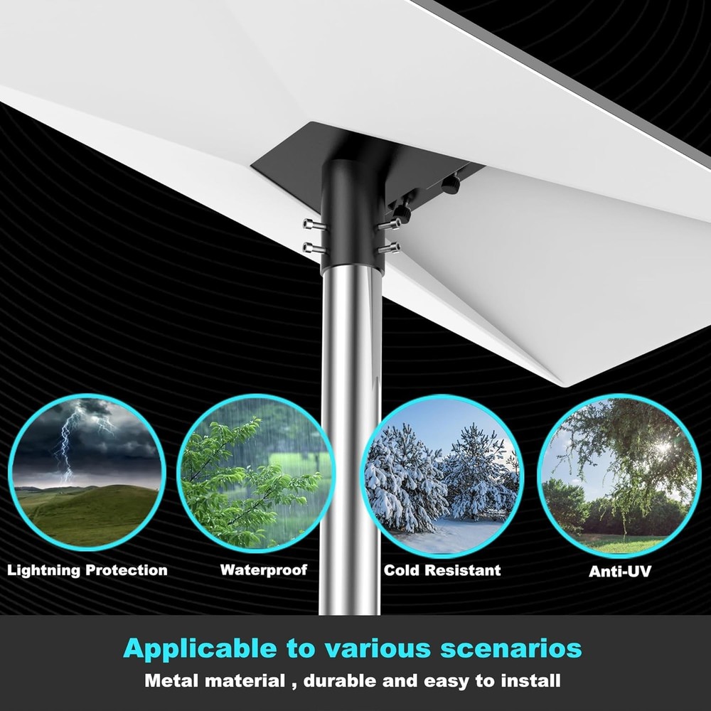 Starlink Gen 3 Pipe Adapter, Adjustable Pole Mount Adapter Mounting Kit