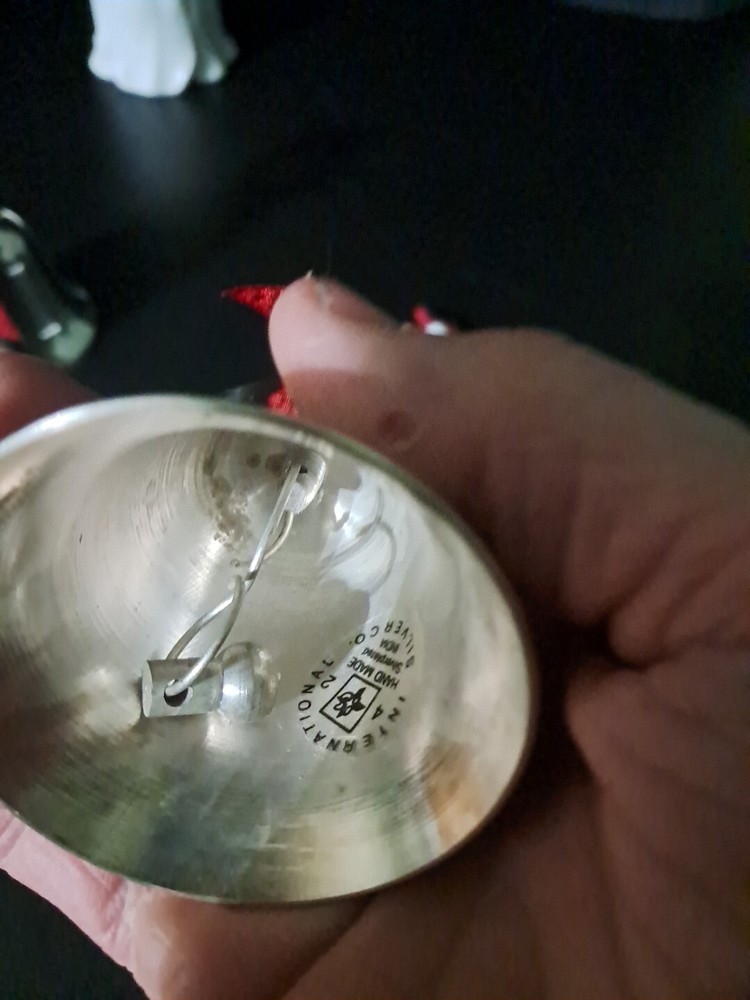 VINTAGE BELLS 1983 AVON PIXIE FLORAL ELF /2 1996 SILVER PLATED FROM...