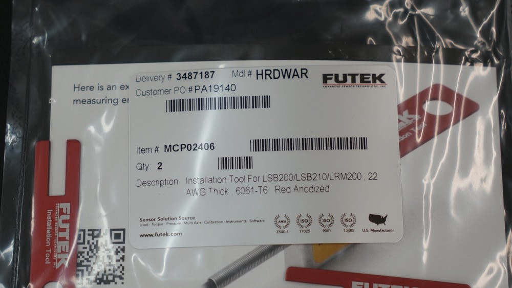 Futek MCP02406 Installation Tool For LSB200/LSB210/LRM200 (QTY 2)