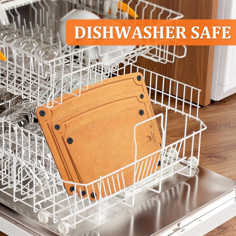 cutting boards for kitchen dishwasher - 2PC cutting board set double-sided