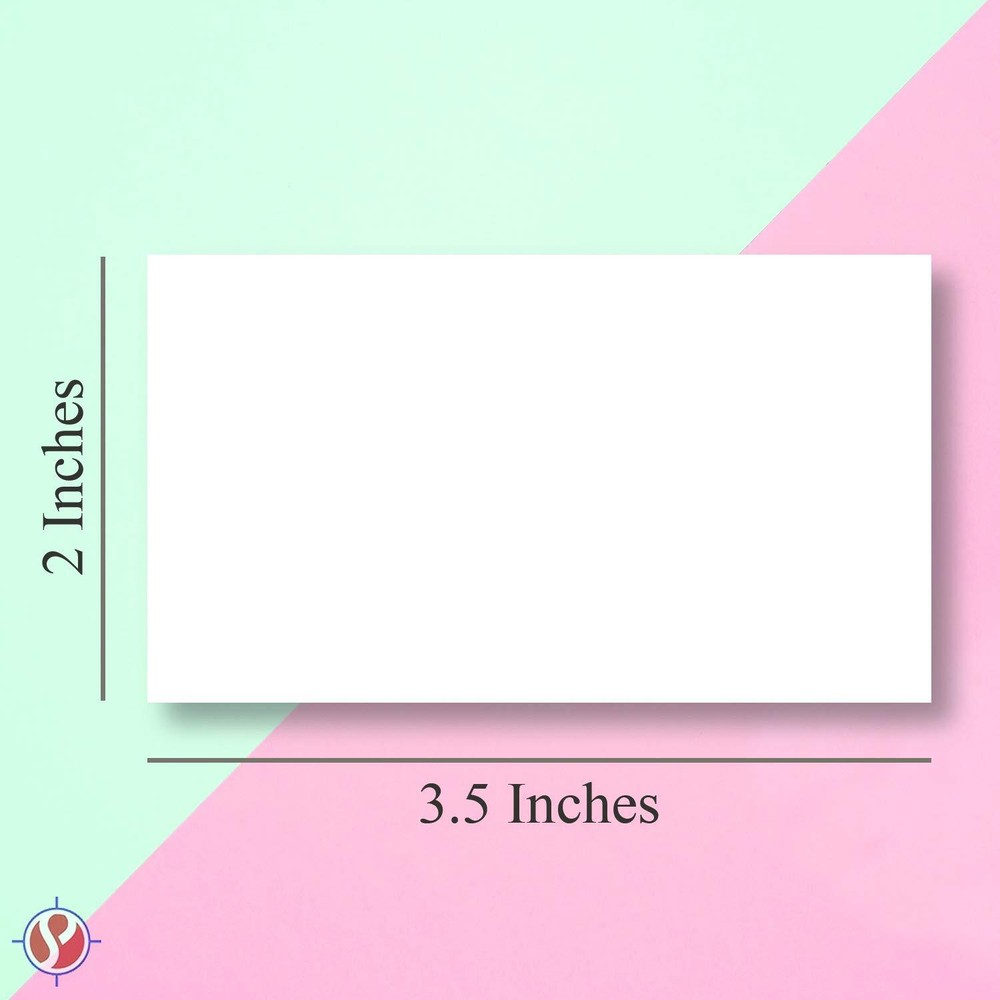 3.5 x 2” Extra Thick Small Blank White Study Flash Cards - 1000 Cards
