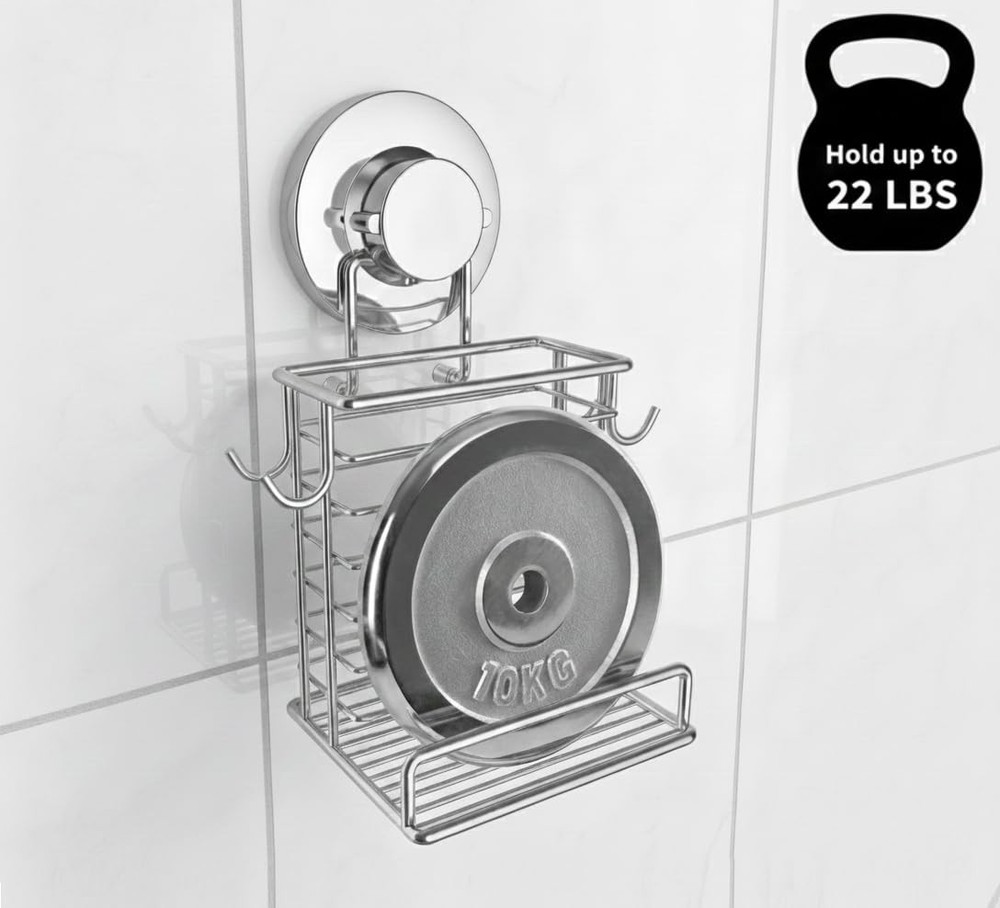 Toothbrush Holder Suction Cup Wall Mounted Toothpaste and Toothbrushes Holder...