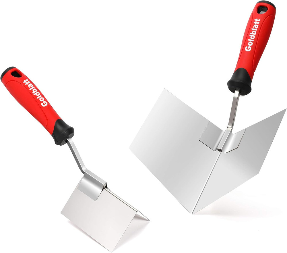 Drywall Corner Tool Set - 5" Outside & 3.5" Inside Knives with Soft Grip Handle