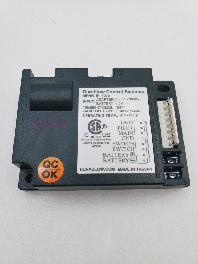 DURABLOW IPI-6000 Gas Fireplace Electronic PILOT Control Module IGNITION