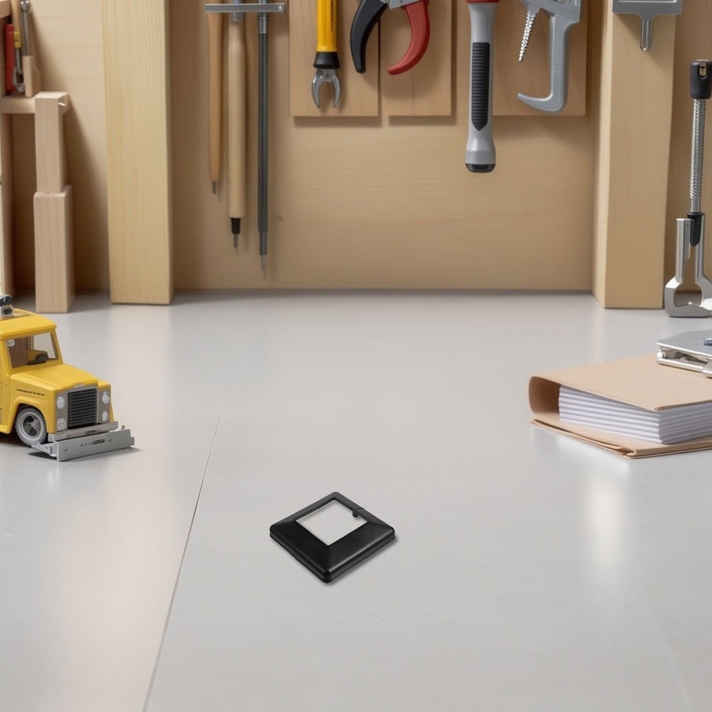 6 Pcs Plastic Base Plate for Deck Post Square Stair Railing Posts Cover