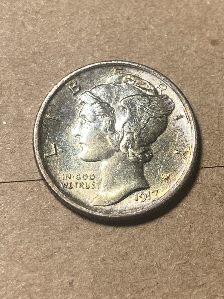 1917 Mercury Dime - Toned - As Shown! (#1940)