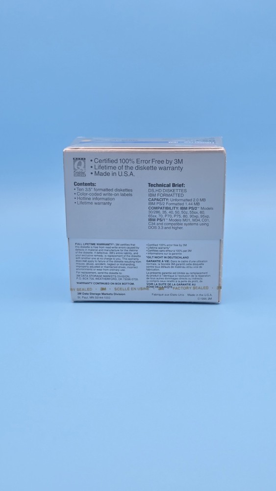 3M Imation IBM Formatted High Density 3.5" Floppy Diskettes COLOR YELLOW