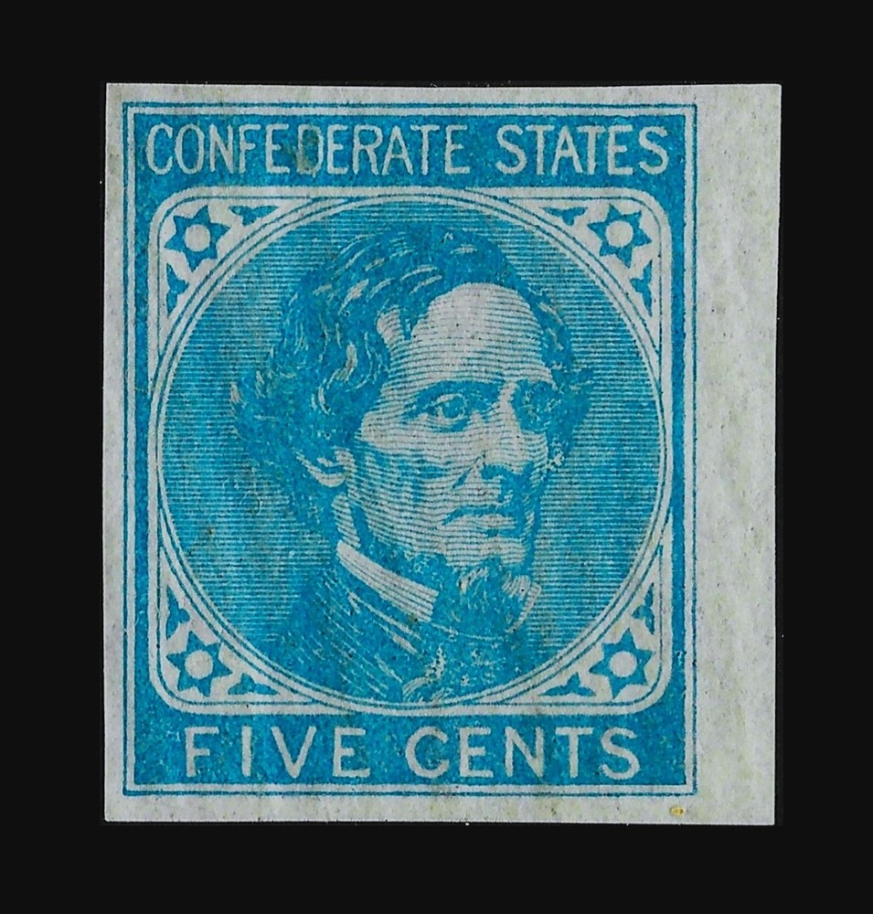 CSA #7 Blue. De La Rue Print. Full Original Gum. Extra Fine with Sheet Margin.