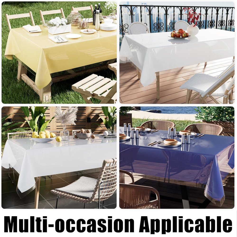 Rectangle Table Cloth 60X84 Waterproof Wipeable Vinyl Tablecloths Protector, Oil