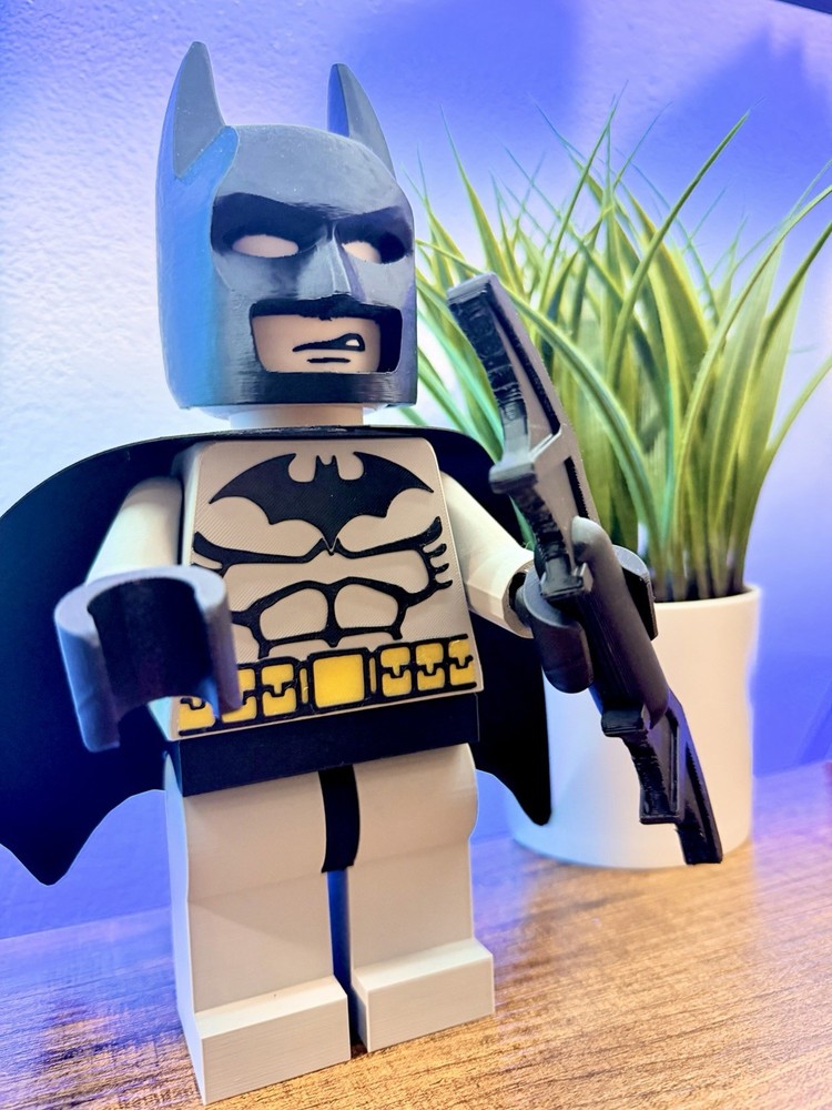 Batman (grey Suit )Brick Figure 8 In (3D Printed)