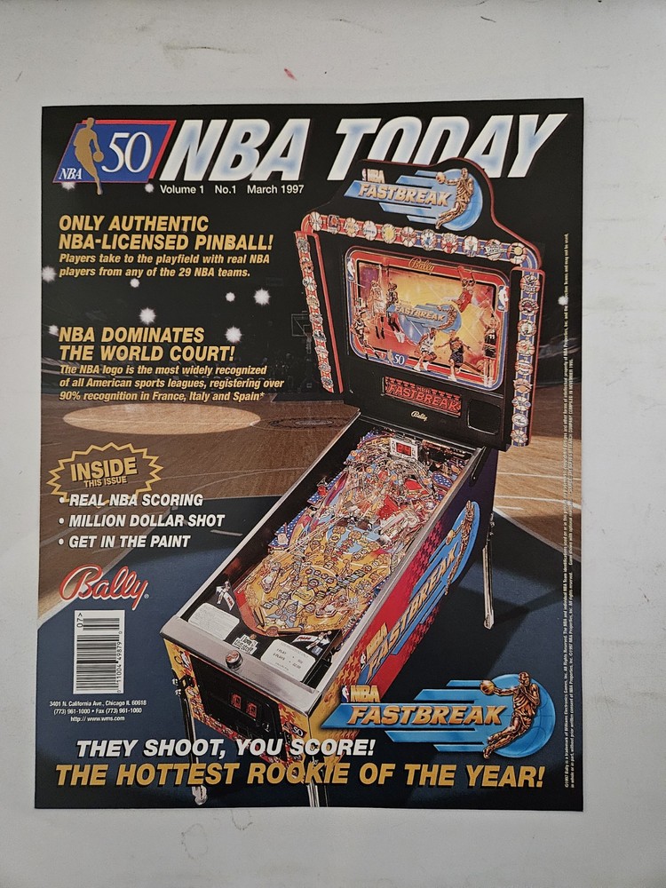 NBA Today Pinball Machine AD Original