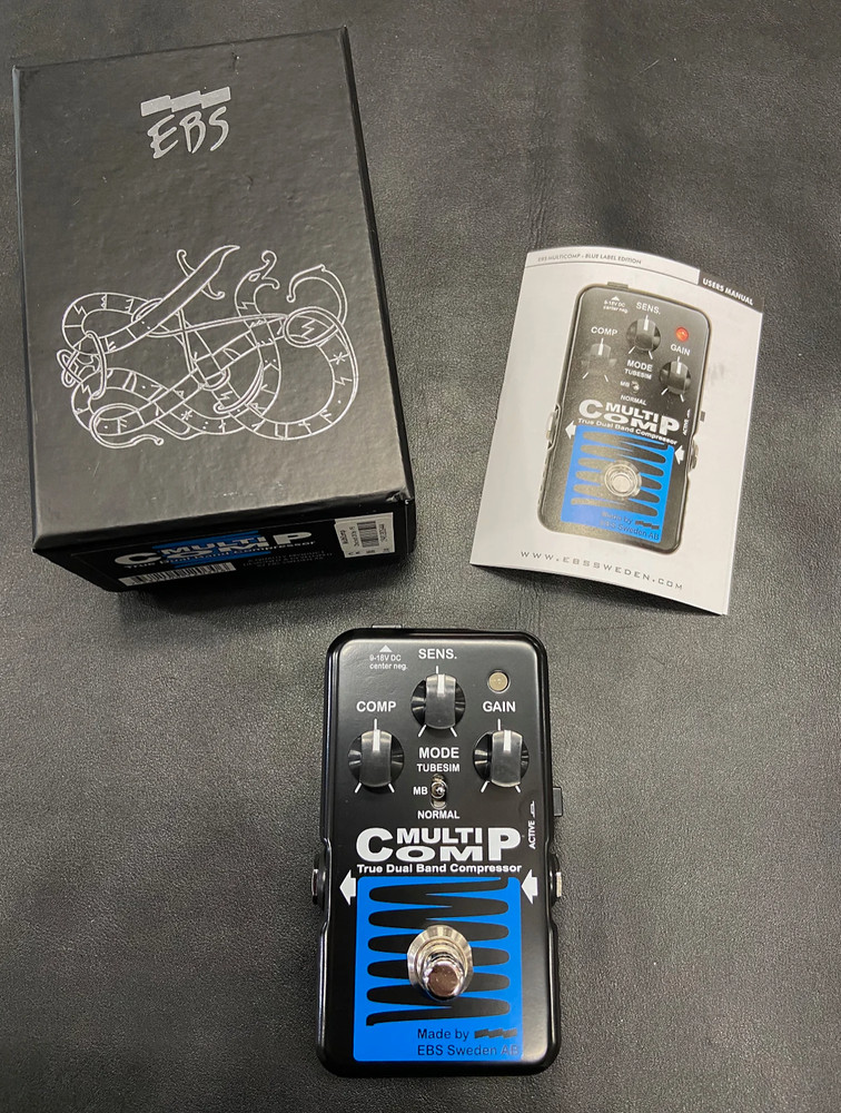 EBS Multicomp True Dual Band Compressor Effect Pedal- New!