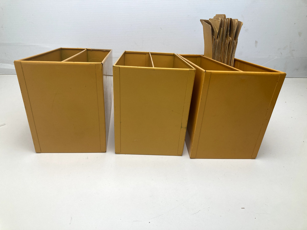 3 - WEAVER Scope Mount Base Metal Storage Store Display Boxes W/ Divider Cards