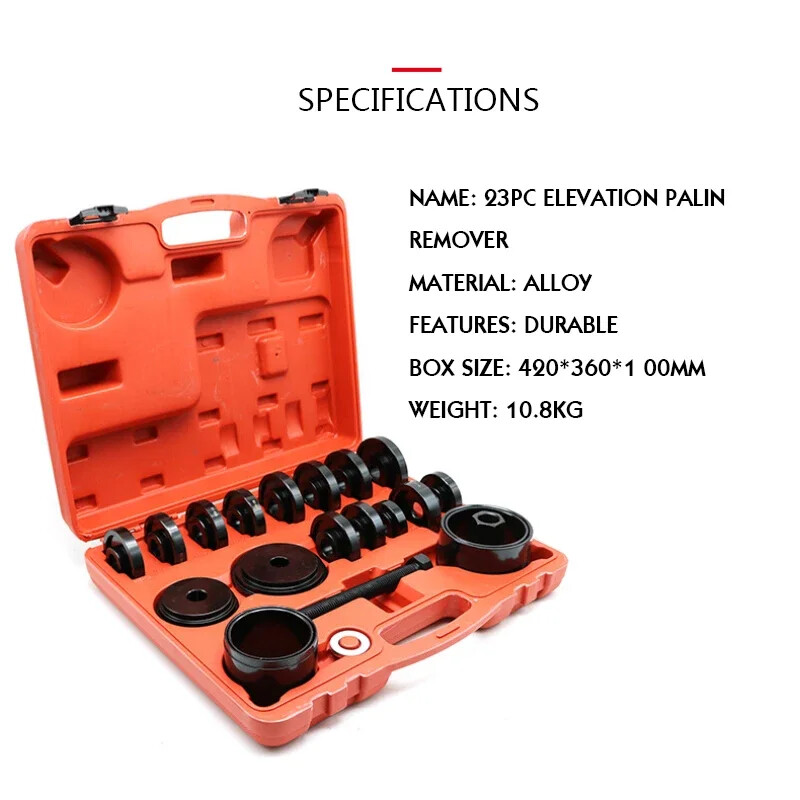 23 Pieces Of Puller Bearing Pressure Roller Puller Adapter Disassembly Kit