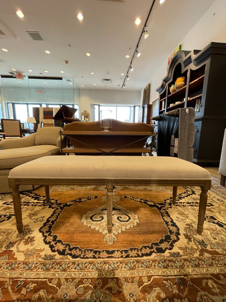Restoration Hardware Linen Bench