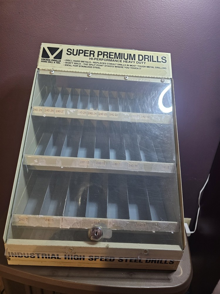 Vintage Viking Drill And Tool Drill Bit Display Storage