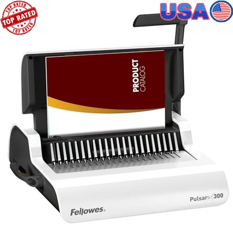 Manually Punch 20 Sheets Comb Binding Machine Vertical Load Accurate Edge Guide