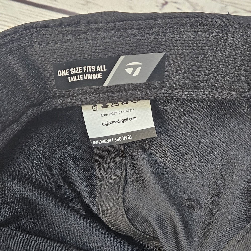 TaylorMade Authentic Raw MG4 Hi toe Black Golf Hat Adjustable Strapback