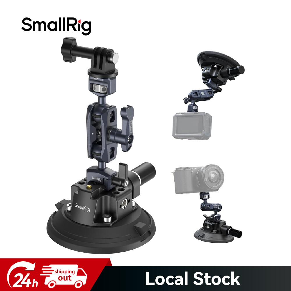 SmallRig 4" Camera Suction Mount with Ball Head Magic Arm Max Load 3kg