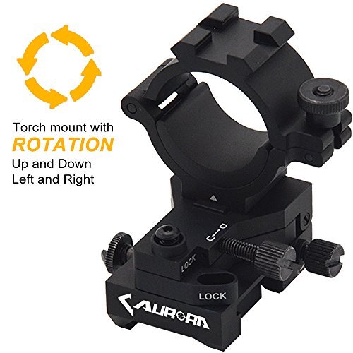Windage Elevation Adjustable Rail Mount 1" & 30mm for Tactical Flashlight