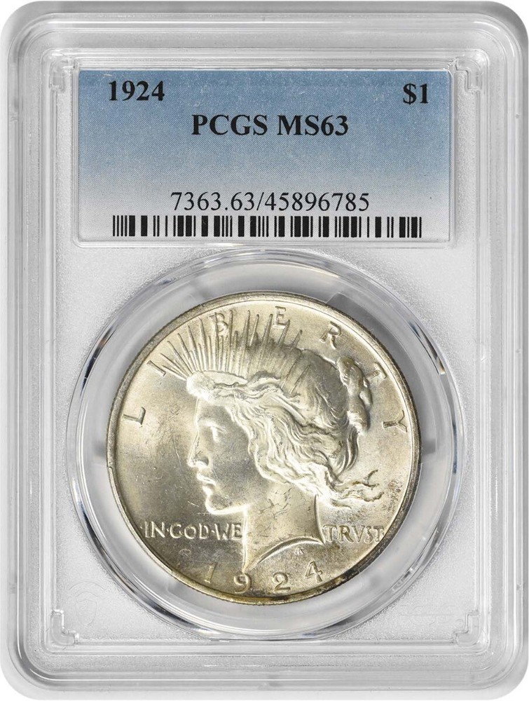 1924 Peace Silver Dollar MS63 PCGS
