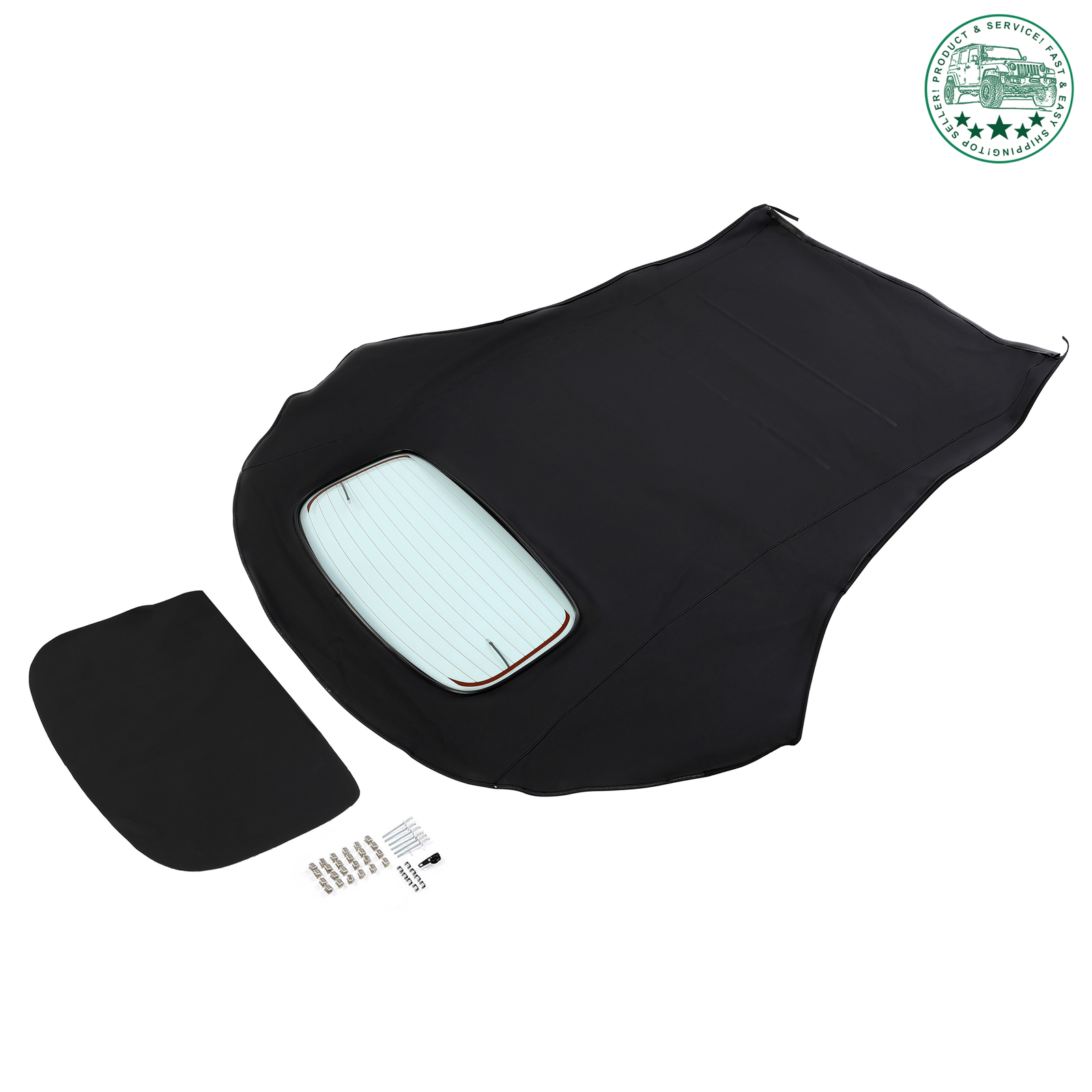 Black Convertible Soft Top Clear Heated Glass Window For Volkswagen Beetle 03-10