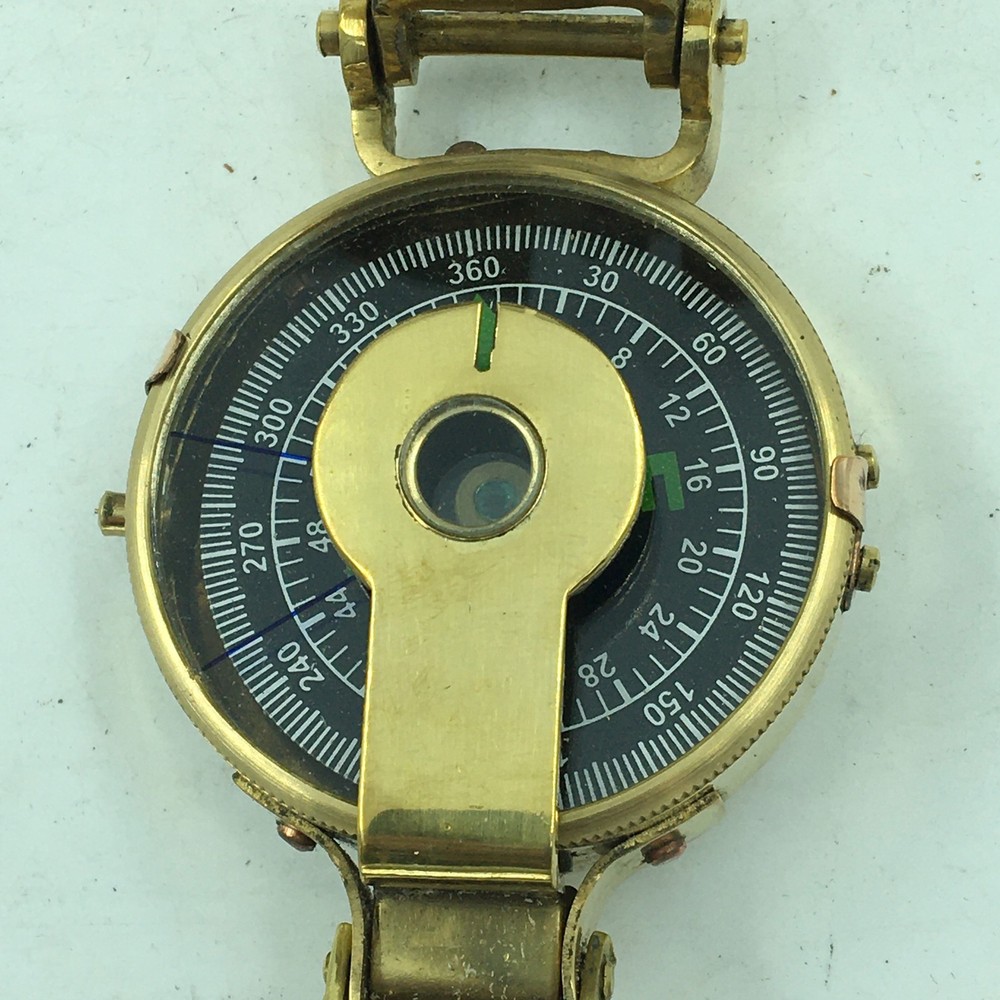 Authentic Military Brass Pocket Compass, Camping, Hiking, Fully Functional