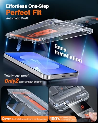 2 Pack for Samsung Screen Protector, Fingerprint Unlock, 0 Galaxy S25 FE